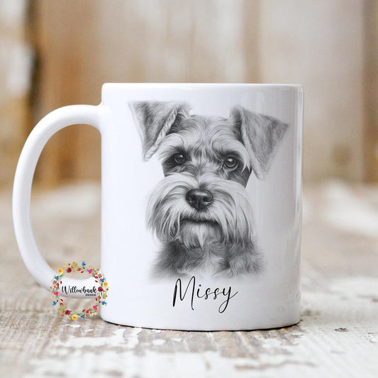 Miniature Schnauzer 11oz Mug l Salt And Pepper l Grey Schnauzer