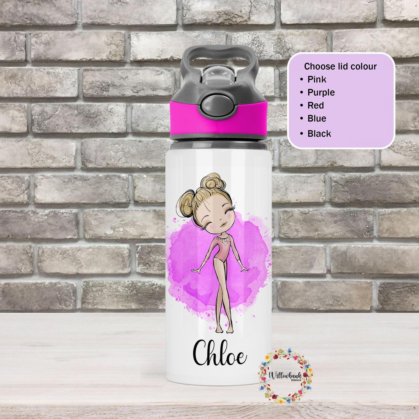 Personalised Gymnastics Water Bottle