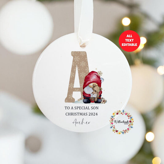 Personalised Santa Claus Gonk Christmas Tree Decoration