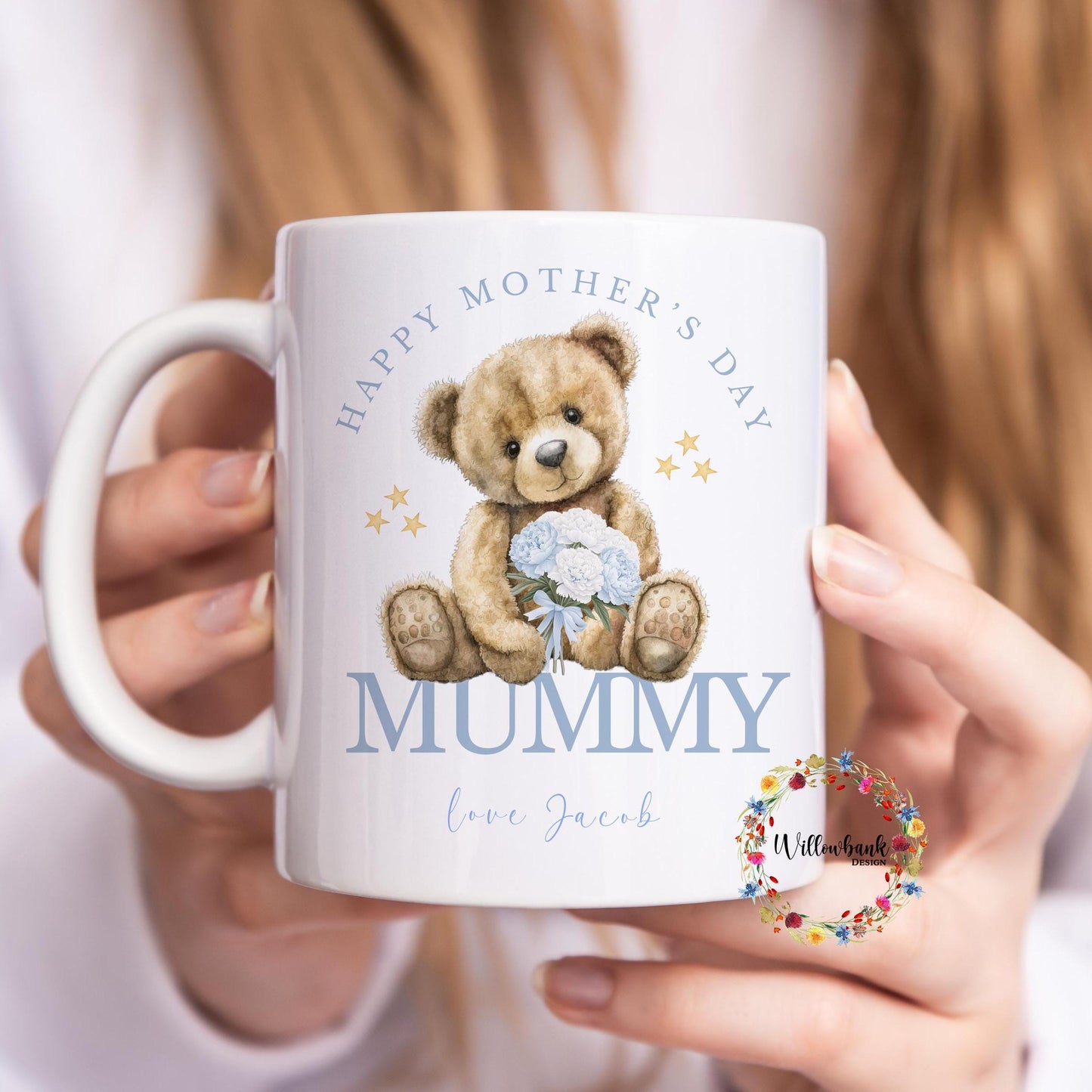 Happy Mothers Day Teddy Bear Mug | Mother's Day Present l Daughter l Son