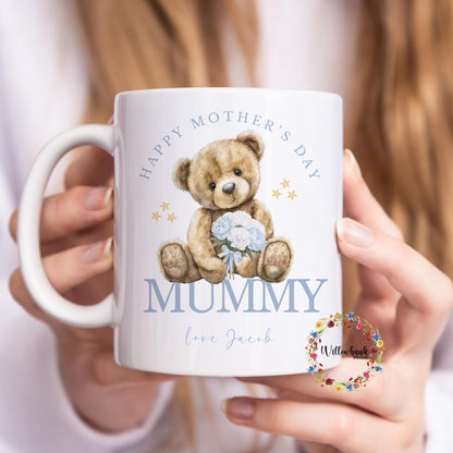 Happy Mothers Day Teddy Bear Mug | Mother's Day Present l Daughter l Son