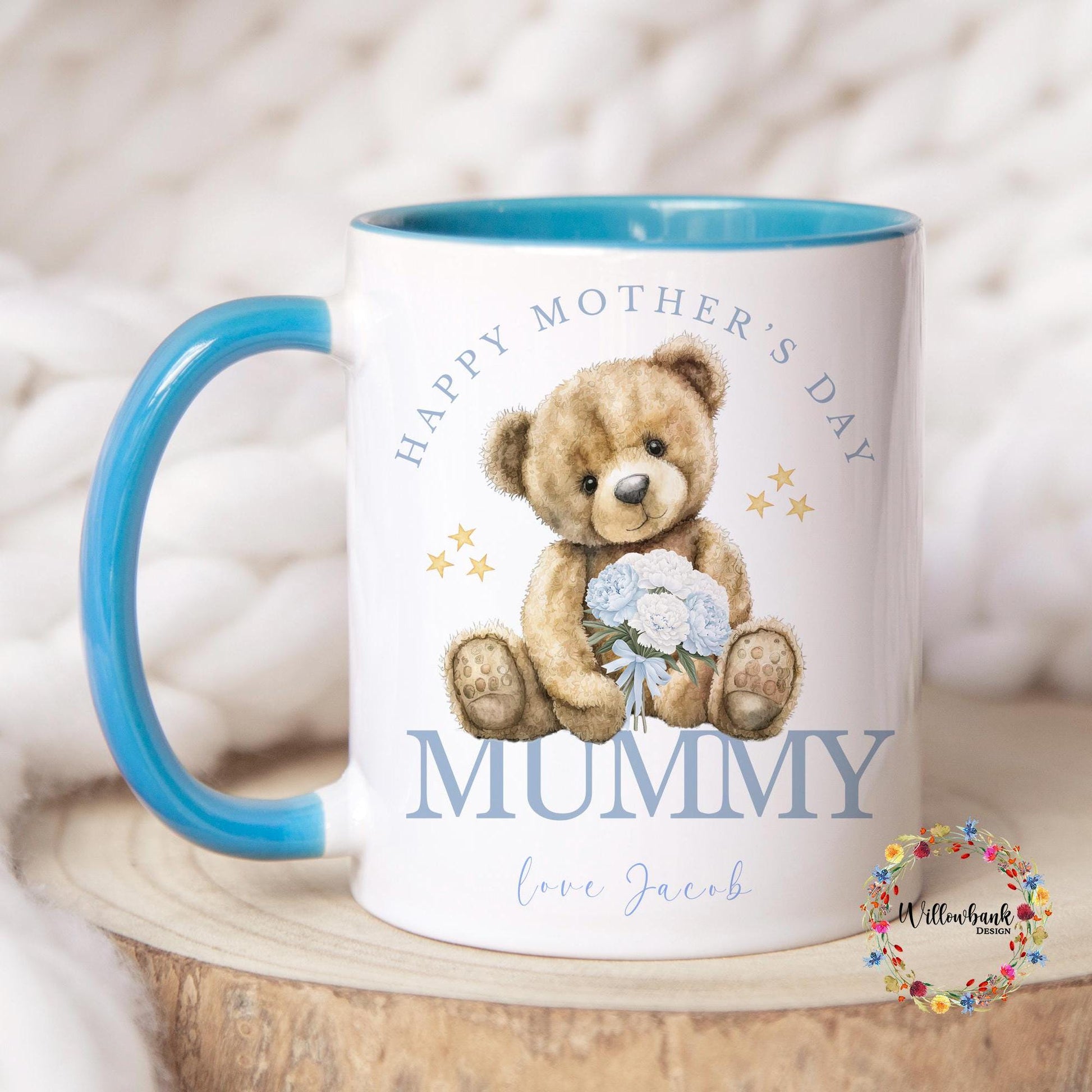 Happy Mothers Day Teddy Bear Mug | Mother's Day Present l Daughter l Son
