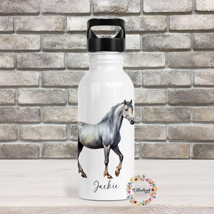 Personalised Horse Lover Water Bottle l Work Drinks Bottle l Handled Drink Bottles