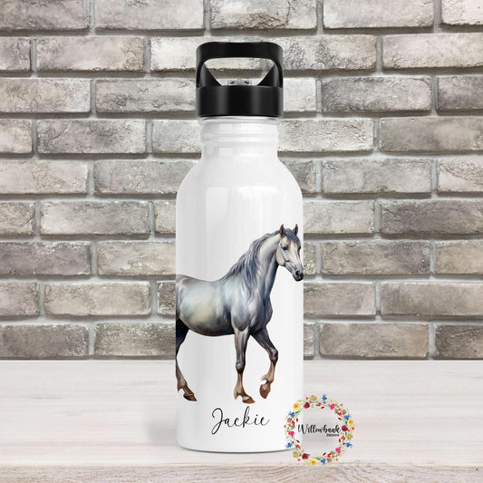 Personalised Horse Lover Water Bottle l Work Drinks Bottle l Handled Drink Bottles