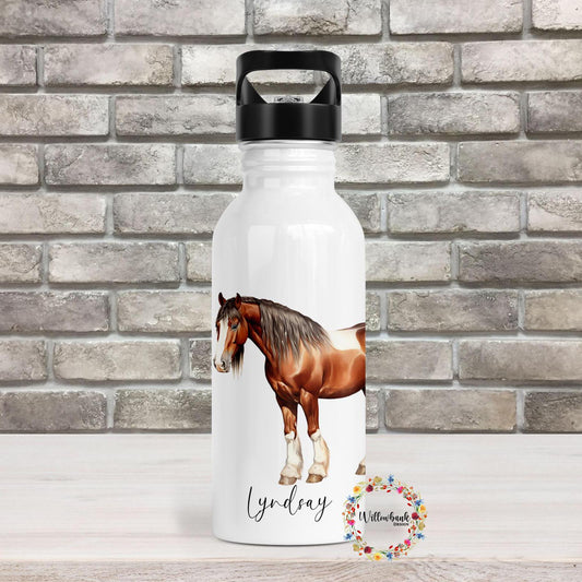 Personalised Horse Lover Water Bottle l Work Drinks Bottle l Handled Drink Bottles