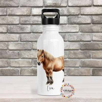 Personalised Horse Lover Water Bottle l Work Drinks Bottle l Handled Drink Bottles