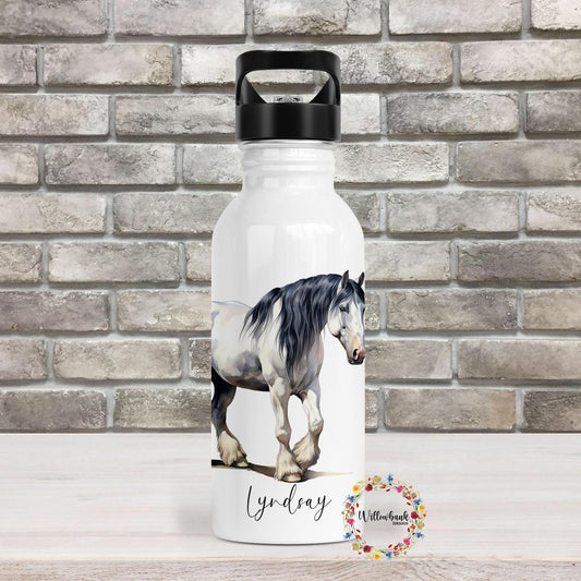 Personalised Horse Lover Water Bottle l Work Drinks Bottle l Handled Drink Bottles