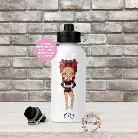 Personalised Cheerleader Water Bottle l Dance Drinks Bottle l Handled Drink Bottles
