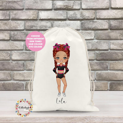 Personalised Cheerleader Drawstring Bag l Gymnastics l Dance Bag