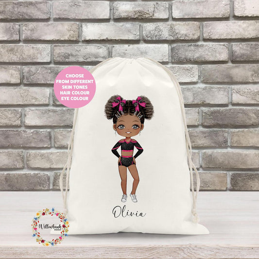 Personalised Cheerleader Drawstring Bag l Gymnastics l Dance Bag