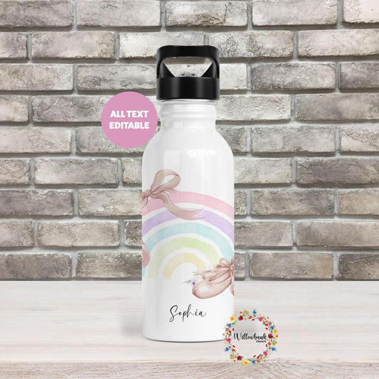 Personalised Ballerina Water Bottle l Ballet Drinkware l Schoo