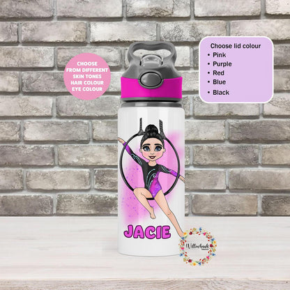 Personalised Gymnastics Water Bottle l Gymnast Drinkware l Schoo