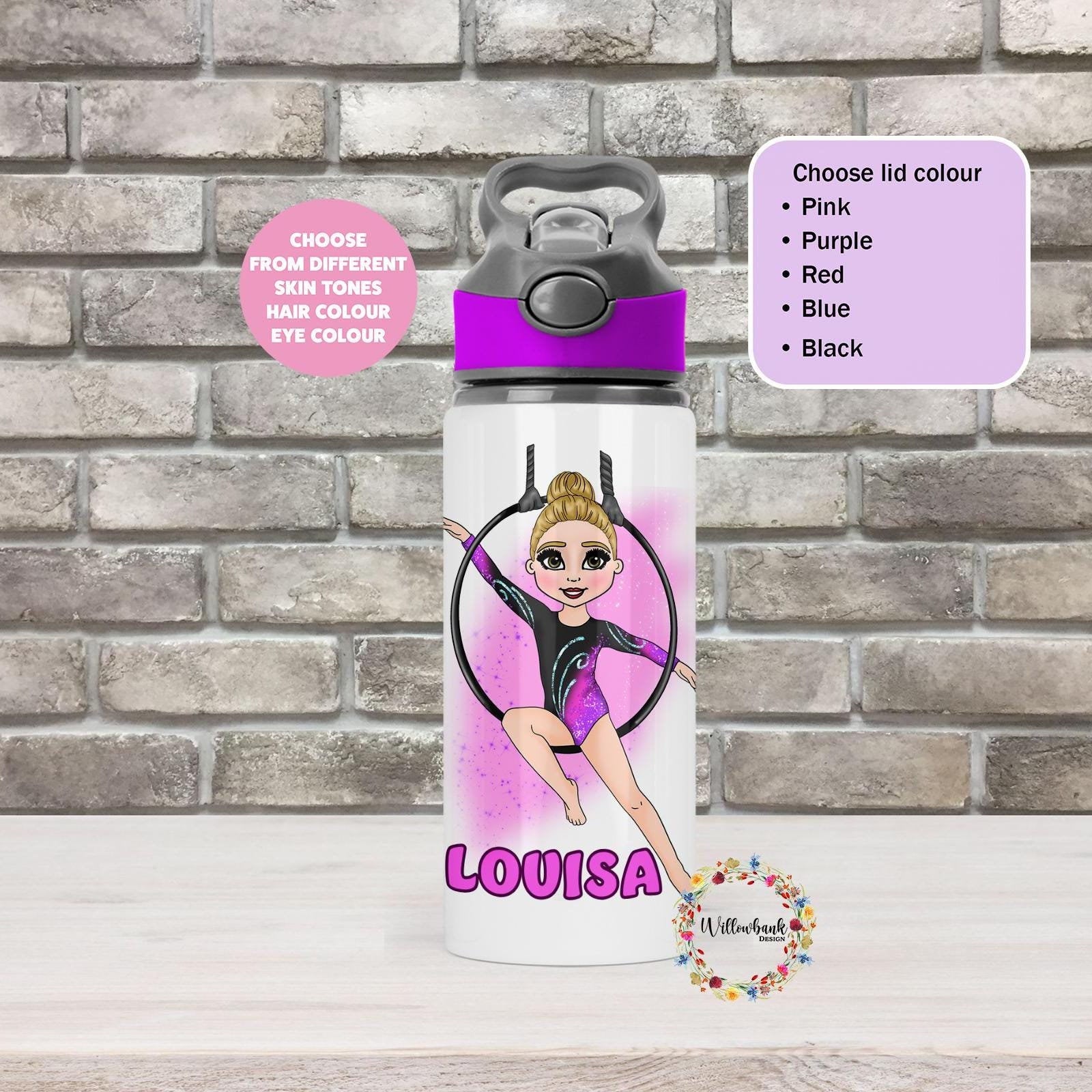 Personalised Gymnastics Water Bottle l Gymnast Drinkware l Schoo