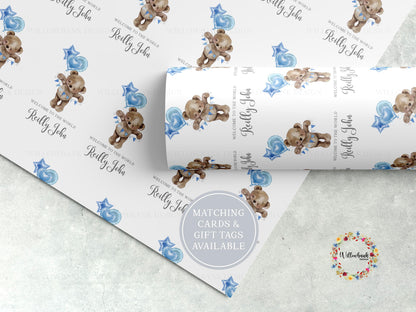 Personalised New Baby Gift Wrapping Paper
