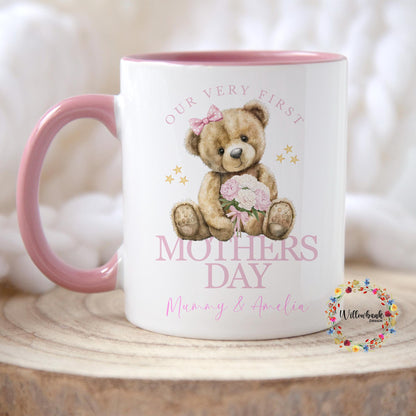 Happy Mothers Day Teddy Bear Mug | Mother's Day Present l Daughter l Son