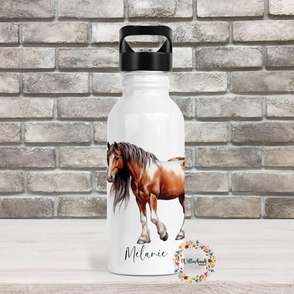 Personalised Horse Lover Water Bottle l Work Drinks Bottle l Handled Drink Bottles