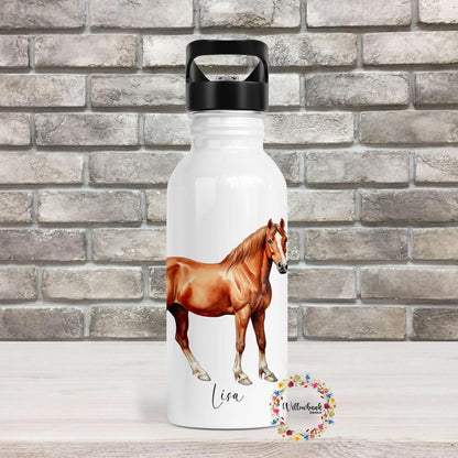 Personalised Horse Lover Water Bottle l Work Drinks Bottle l Handled Drink Bottles