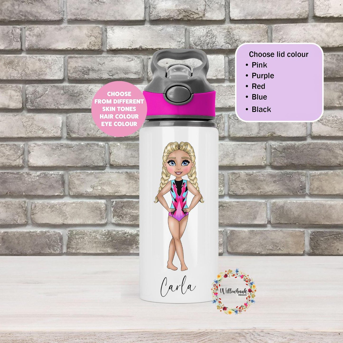 Personalised Gymnastics Water Bottle