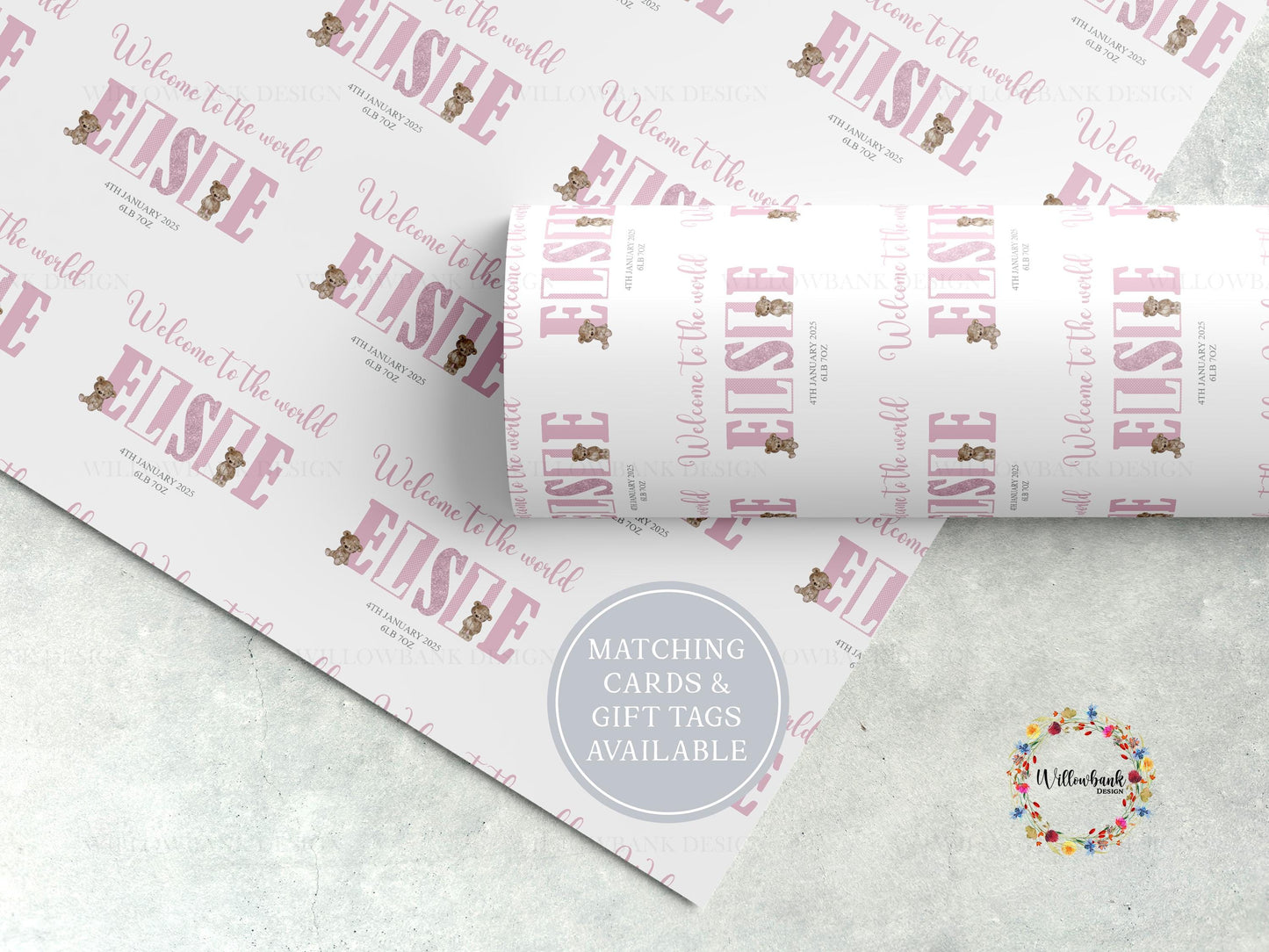 Personalised New Baby Gift Wrapping Paper