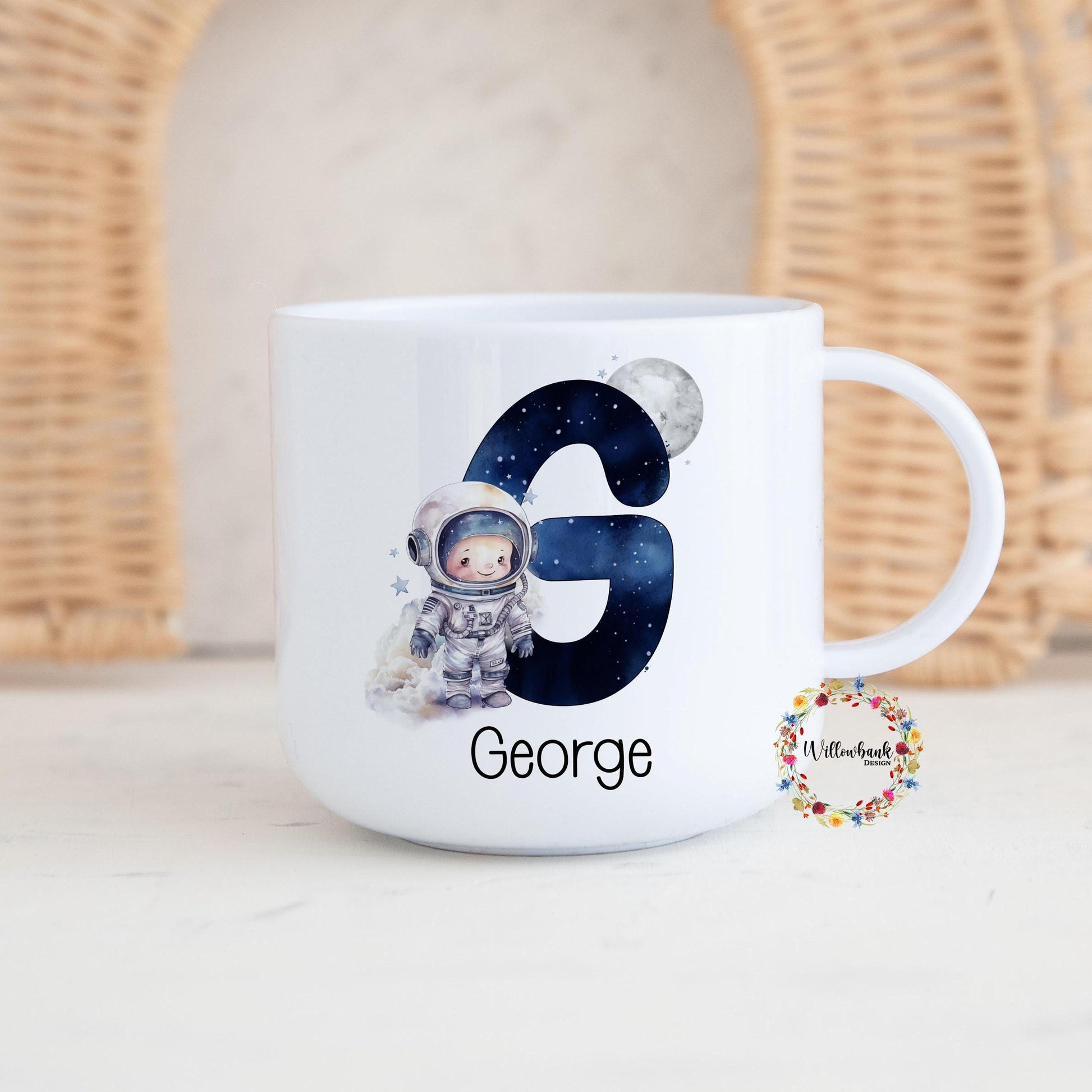 Children's Astronaut Personalised Kids Unbreakable 6oz Mug l Gift For Child l Outer Space l Solar System l Toddler Cup