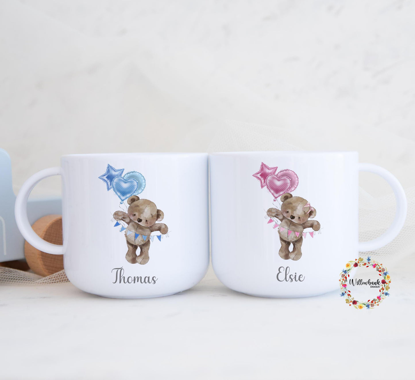 Children's Teddy Bear Personalised Kids Unbreakable 6oz Mug l Gift For Child l Birthday Gift l Christening Present l Toddler Cup