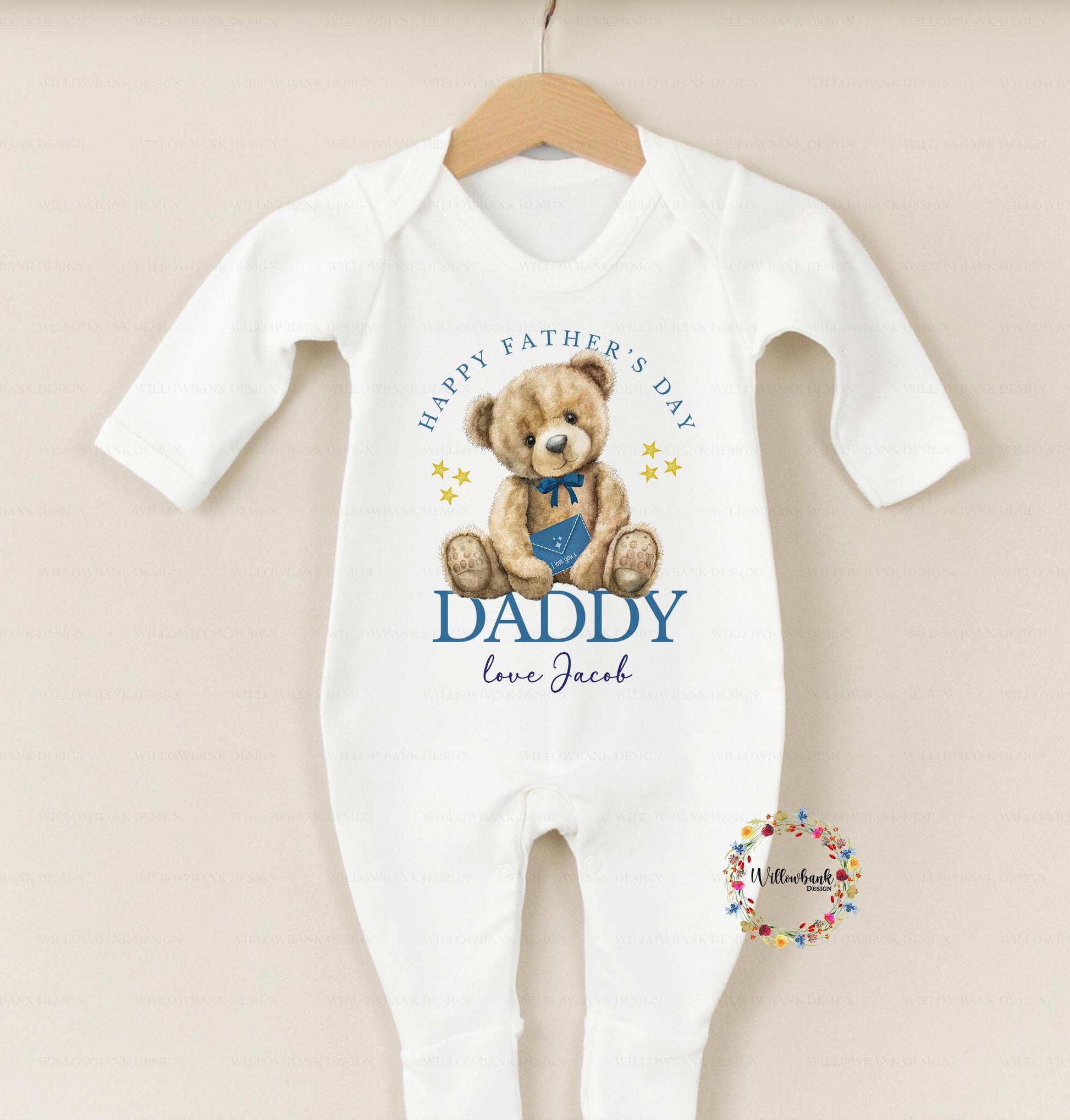 Personalised Father's Day Baby Grow l Teddy Bear l To My Daddy l Baby's First Father's Day l Dad l Dadda l Dada l 1st Father's Day l Onesie