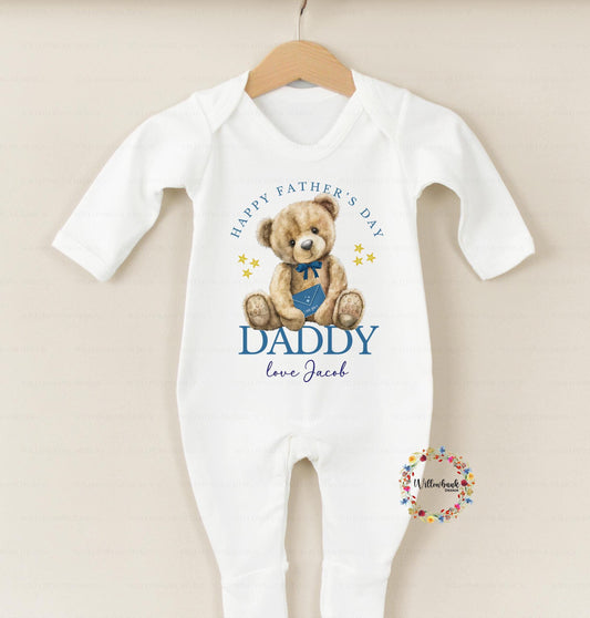 Personalised Father's Day Baby Grow l Teddy Bear l To My Daddy l Baby's First Father's Day l Dad l Dadda l Dada l 1st Father's Day l Onesie