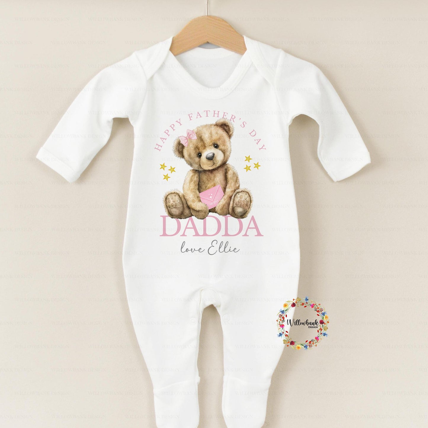 Personalised Father's Day Baby Grow l Teddy Bear l To My Daddy l Baby's First Father's Day l Dad l Dadda l Dada l 1st Father's Day l Onesie