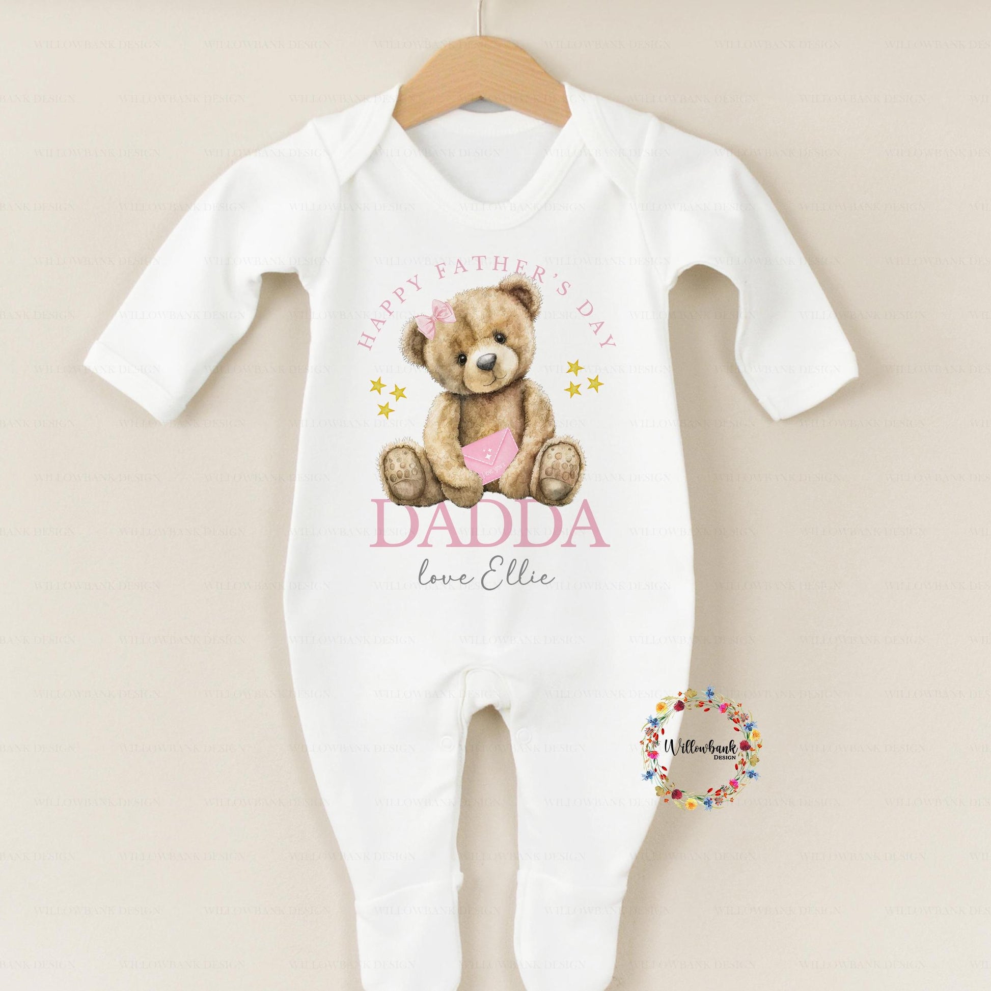 Personalised Father's Day Baby Grow l Teddy Bear l To My Daddy l Baby's First Father's Day l Dad l Dadda l Dada l 1st Father's Day l Onesie