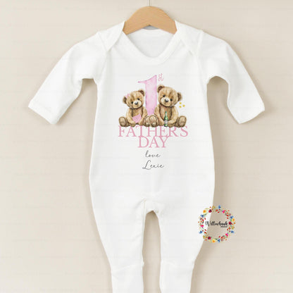 Personalised Happy Father's Day Baby Grow l Teddy Bear l To My Daddy l Baby's First Father's Day l Dadda l Dada l 1st Father's Day l Onesie