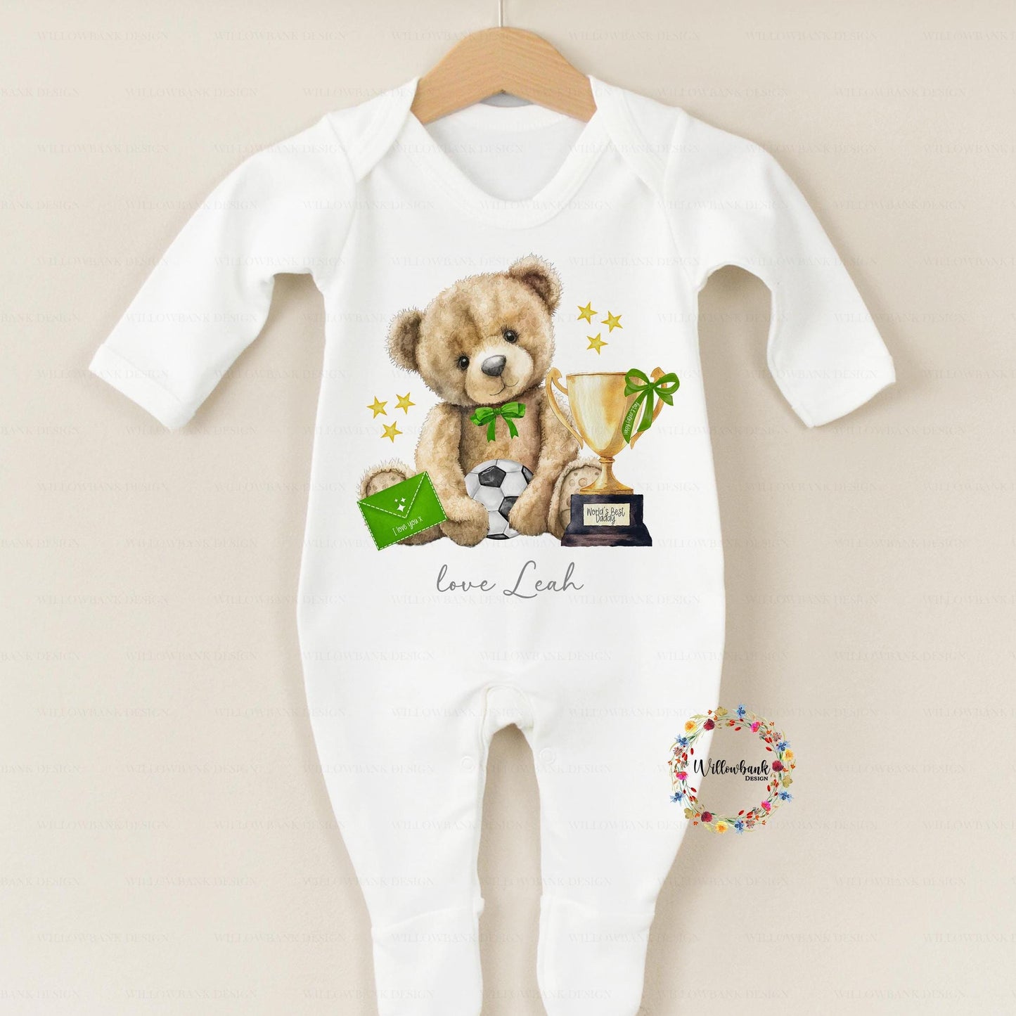 Personalised Happy Father's Day Baby Grow l Teddy Bear l To My Daddy l Baby's First Father's Day l Dadda l Dada l 1st Father's Day l Onesie