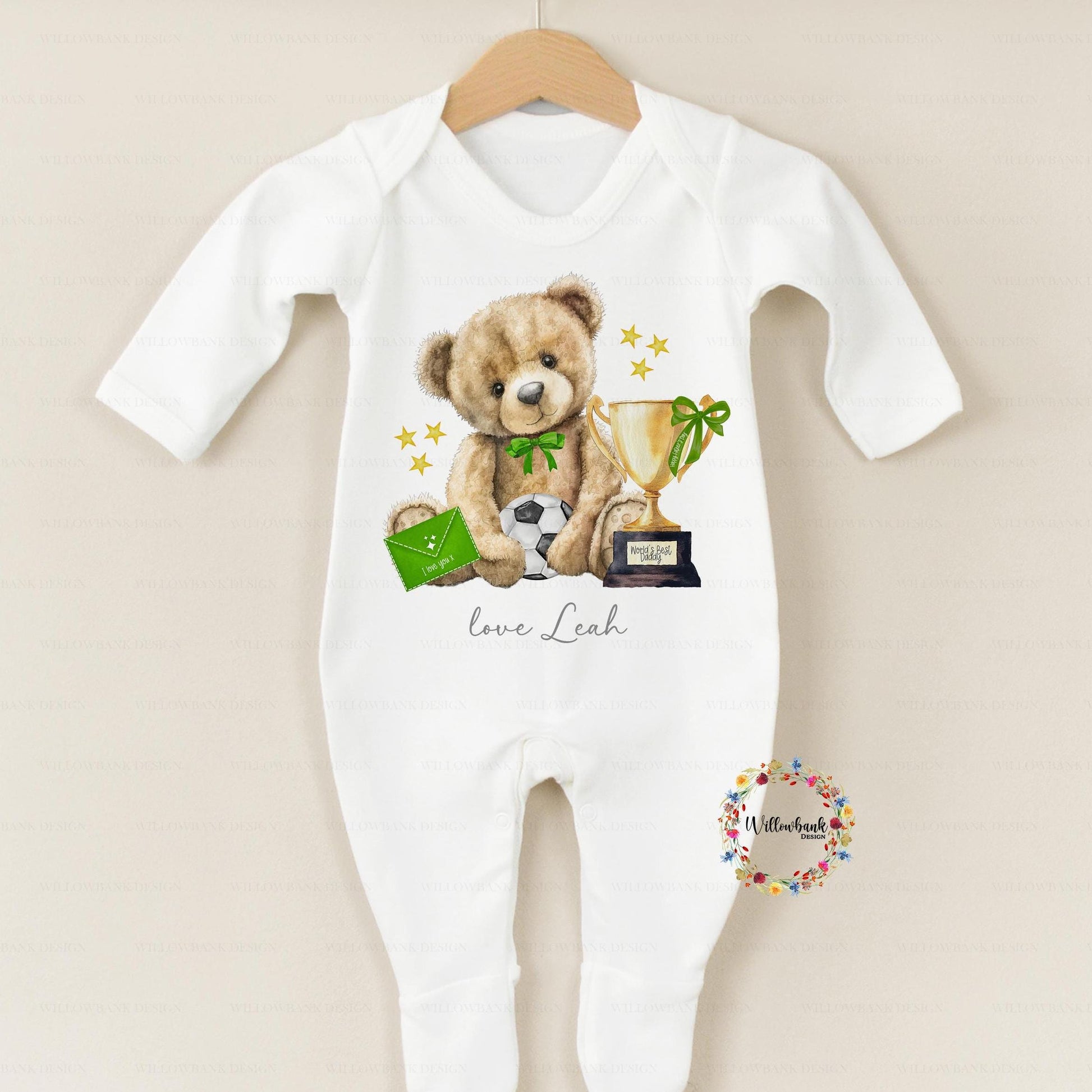 Personalised Happy Father's Day Baby Grow l Teddy Bear l To My Daddy l Baby's First Father's Day l Dadda l Dada l 1st Father's Day l Onesie