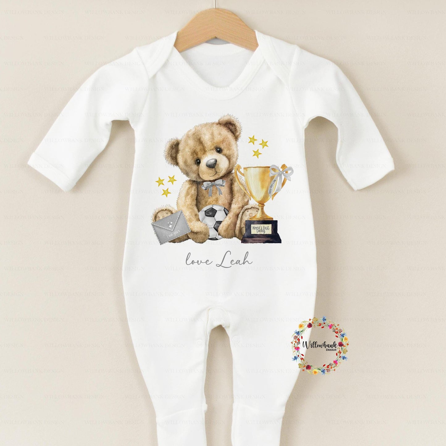 Personalised Happy Father's Day Baby Grow l Teddy Bear l To My Daddy l Baby's First Father's Day l Dadda l Dada l 1st Father's Day l Onesie