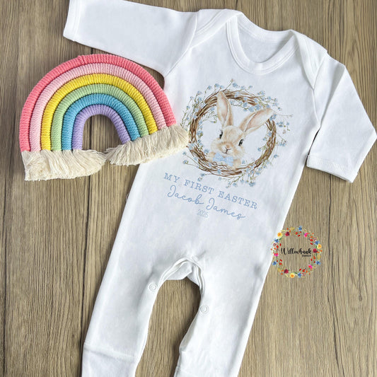 Personalised My First Easter Baby Grow l Bunny Rabbit l 1st Easter l Happy Easter l First Easter Outfit