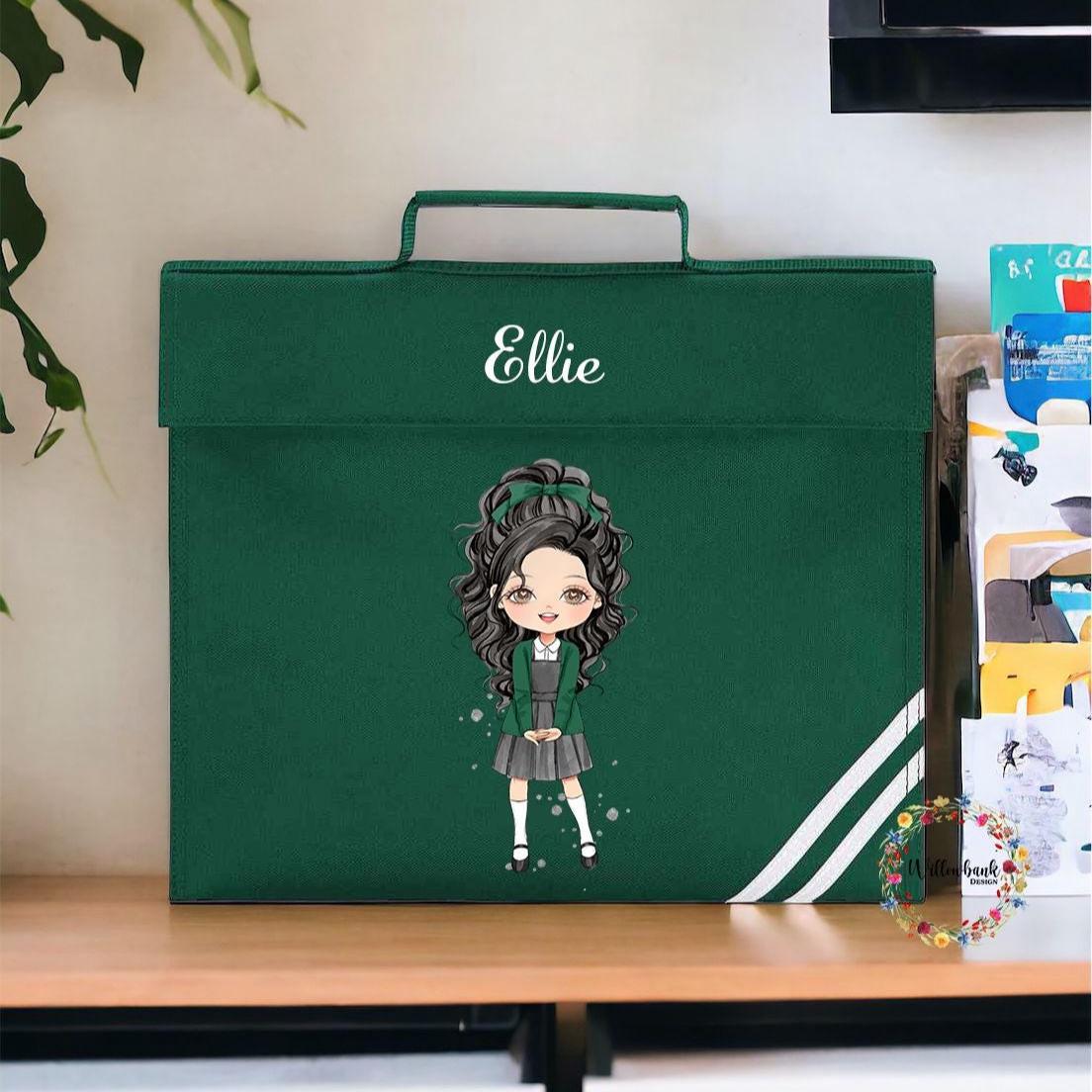Personalised School Book Bag l Reading Book Bag l Back To School Supplies l Custom School Uniform l Personalised Character l New School