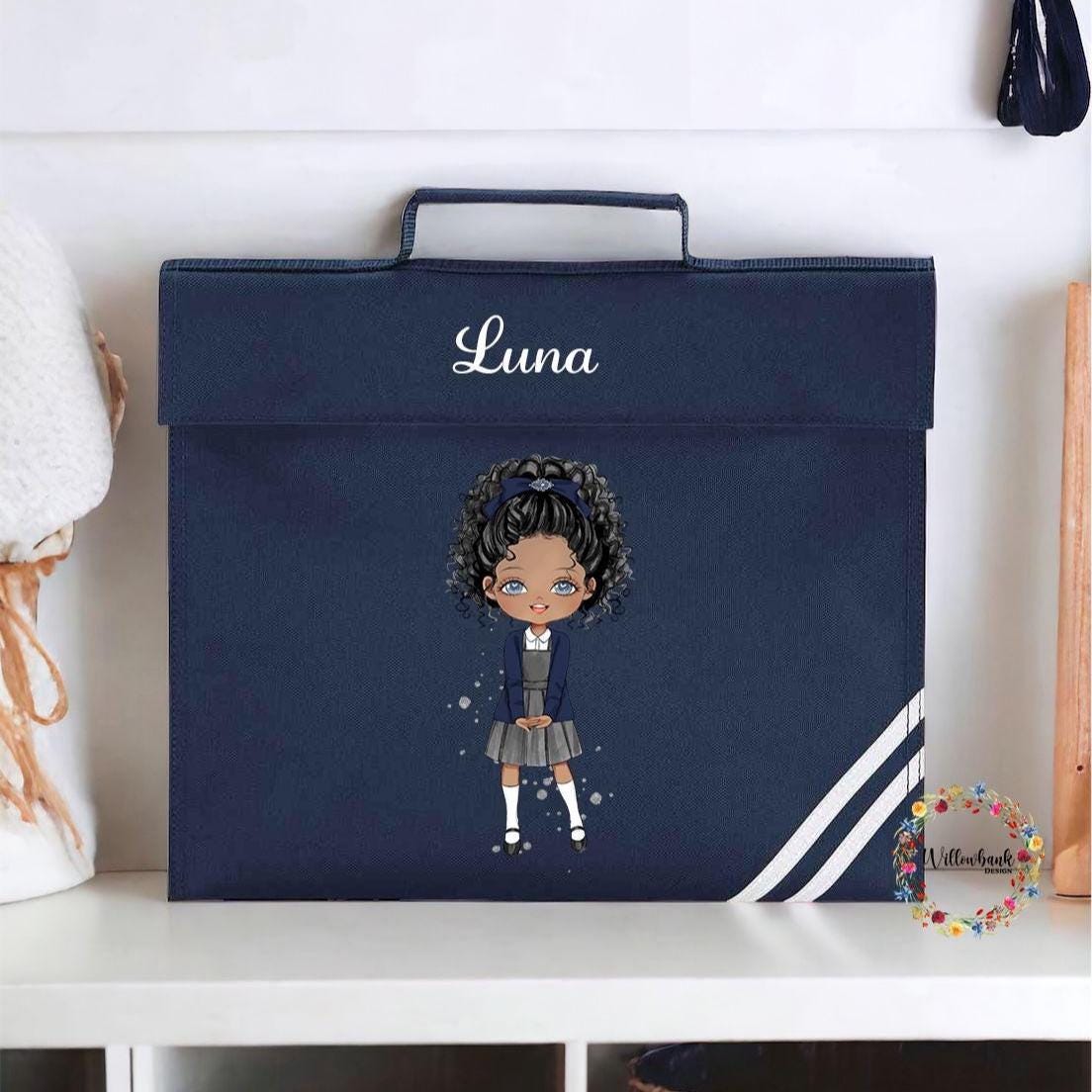 Personalised School Book Bag l Reading Book Bag l Back To School Supplies l Custom School Uniform l Personalised Character l New School