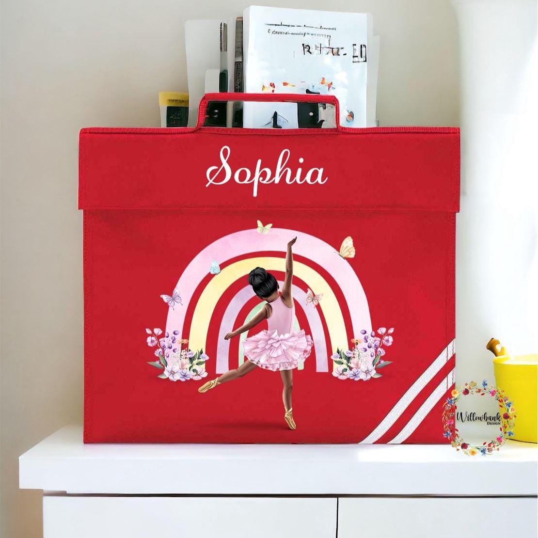 Personalised School Book Bag l Reading Book Bag l Back To School Supplies l Personalised Character l Ballet l Ballerina l Dance