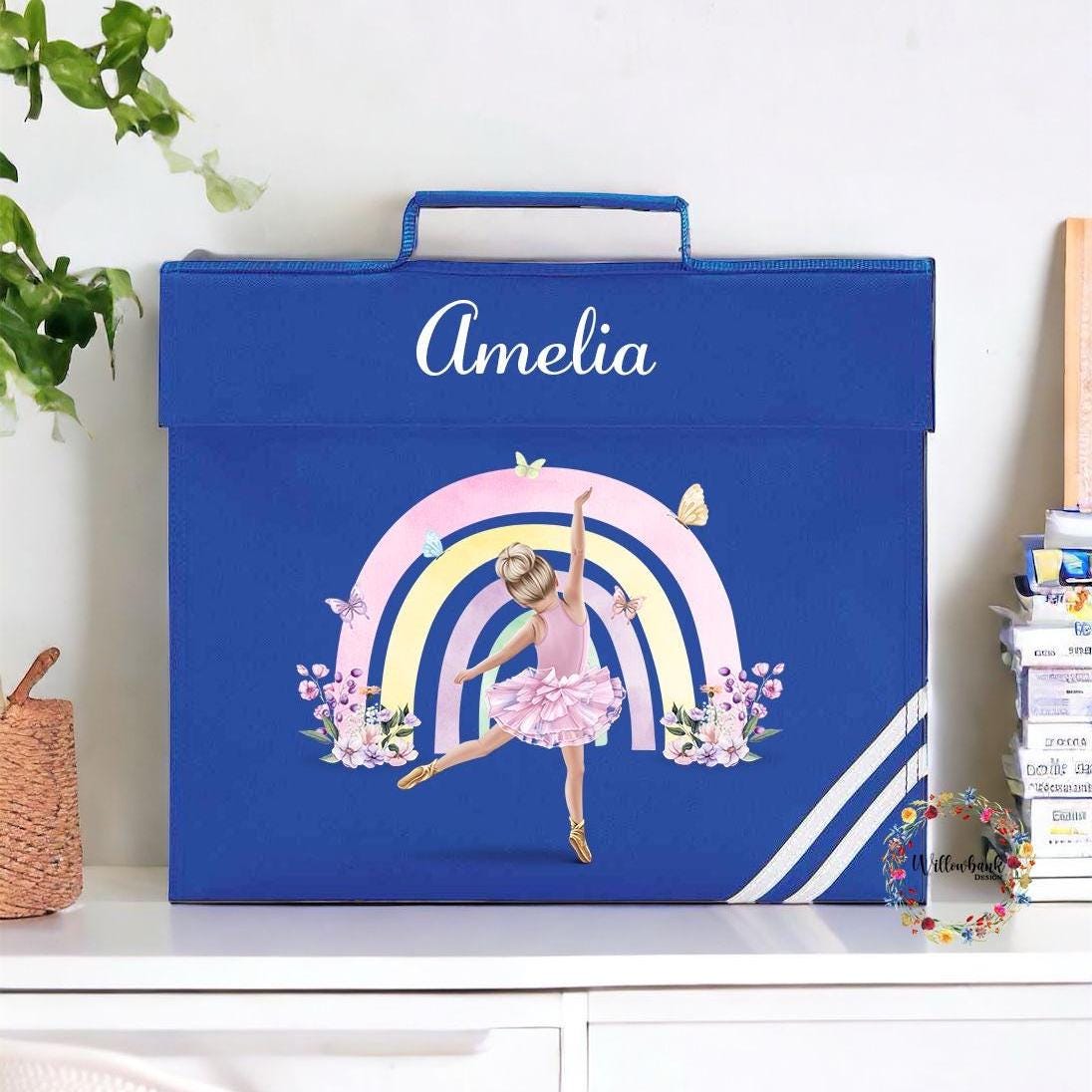 Personalised School Book Bag l Reading Book Bag l Back To School Supplies l Personalised Character l Ballet l Ballerina l Dance