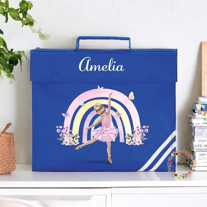 Personalised School Book Bag l Reading Book Bag l Back To School Supplies l Personalised Character l Ballet l Ballerina l Dance