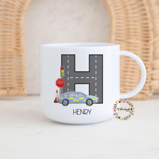 Children's Emergency Services Personalised Kids Unbreakable 6oz Mug l Gift For Child l Ambulance l Police Car l Fire Engine