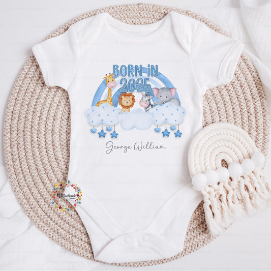Personalised Born In 2025 Baby Bodysuit l Baby Girl Vest l New Baby Gift l Babygrow l Unisex l Neutral l Baby Boy l Welcome To The World