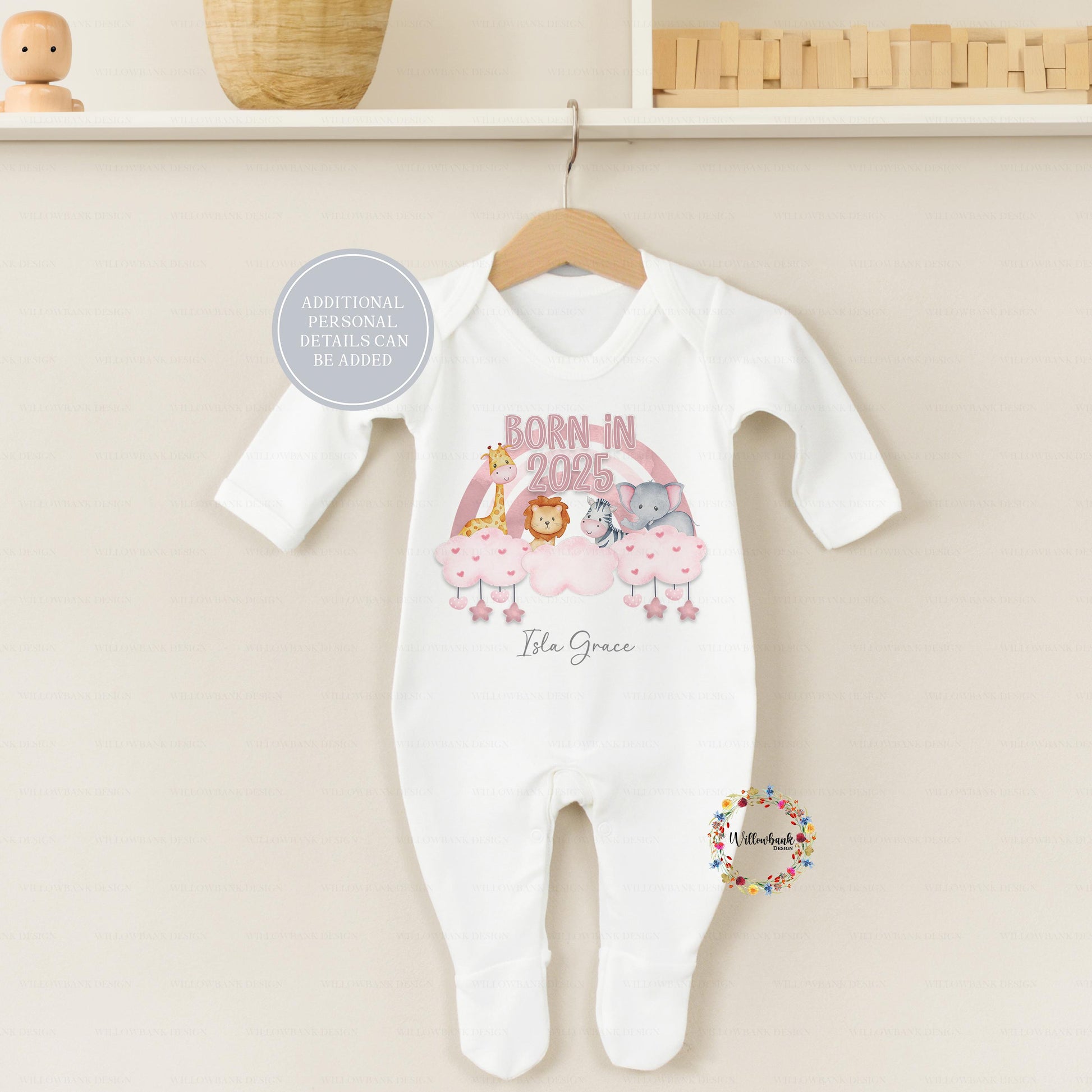 Personalised Born In 2025 Baby Bodysuit l Baby Girl Vest l New Baby Gift l Babygrow l Unisex l Neutral l Baby Boy l Welcome To The World