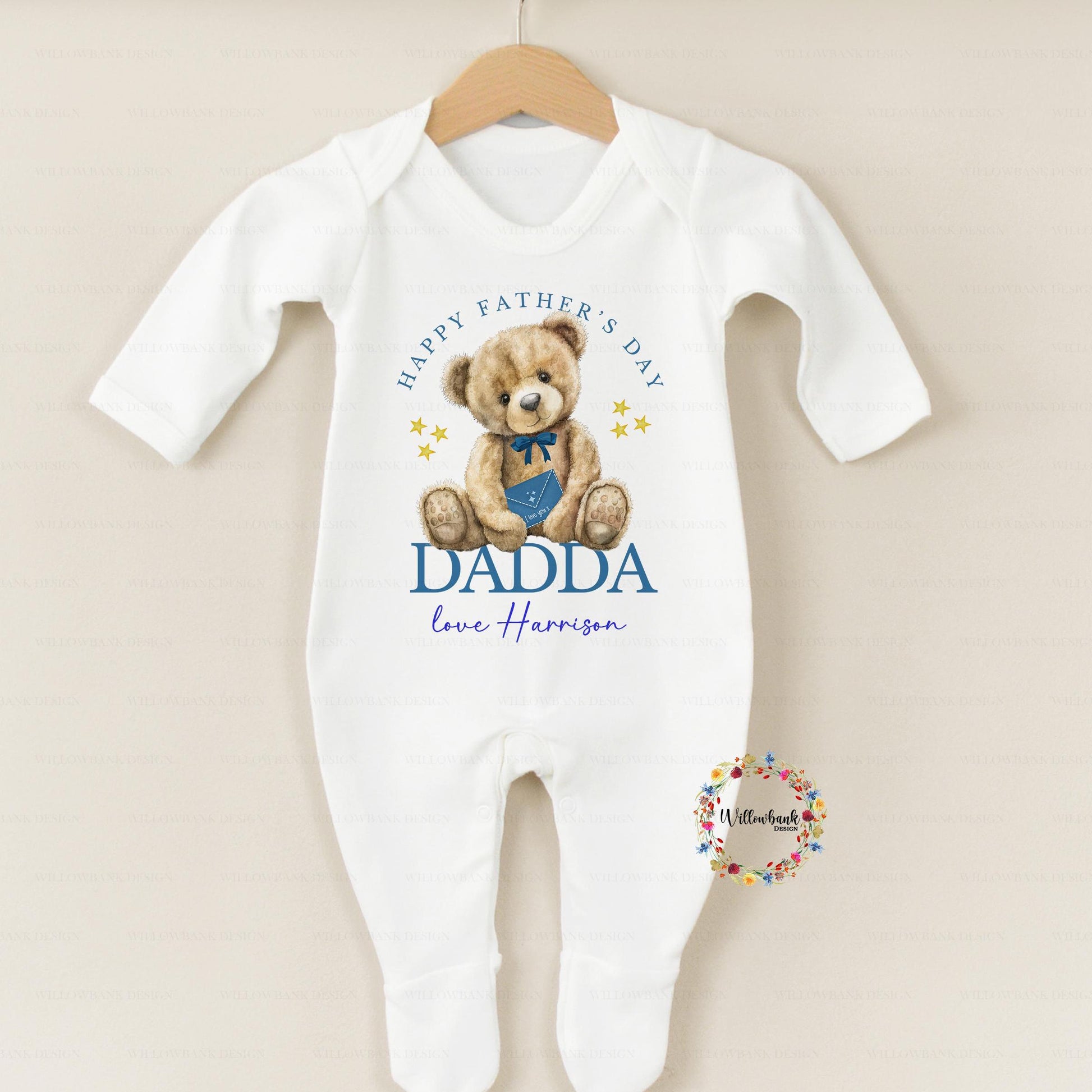 Personalised Father's Day Baby Grow l Teddy Bear l To My Daddy l Baby's First Father's Day l Dad l Dadda l Dada l 1st Father's Day l Onesie