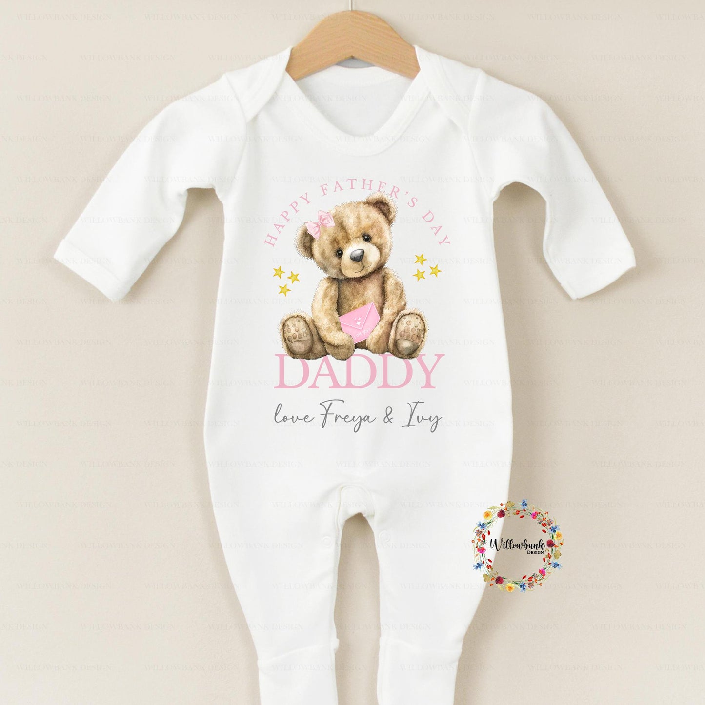 Personalised Father's Day Baby Grow l Teddy Bear l To My Daddy l Baby's First Father's Day l Dad l Dadda l Dada l 1st Father's Day l Onesie