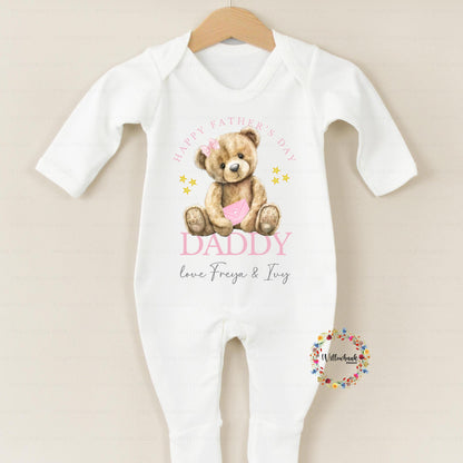 Personalised Father's Day Baby Grow l Teddy Bear l To My Daddy l Baby's First Father's Day l Dad l Dadda l Dada l 1st Father's Day l Onesie