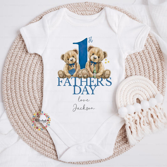 Personalised Happy Father's Day Baby Grow l Teddy Bear l To My Daddy l Baby's First Father's Day l Dadda l Dada l 1st Father's Day l Onesie