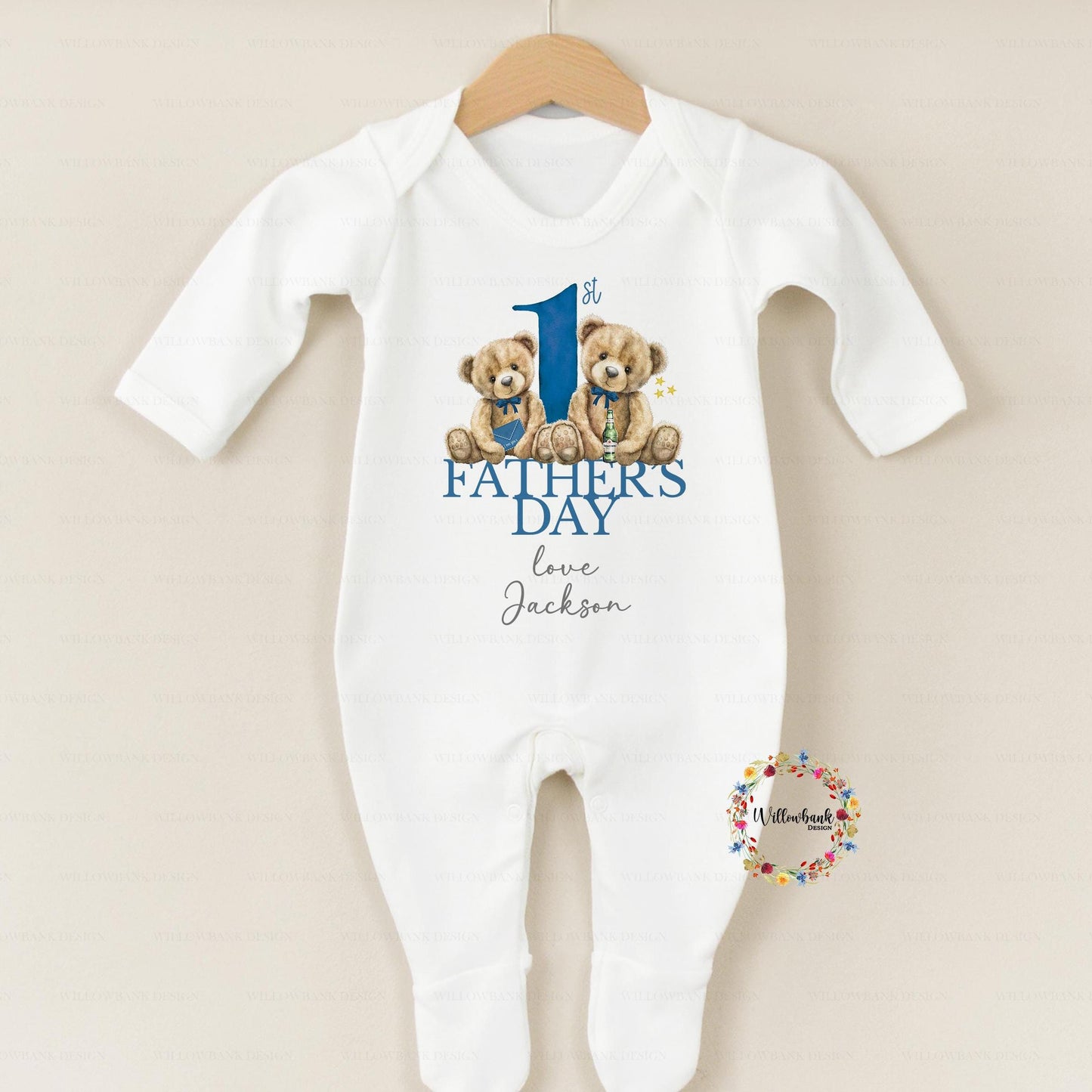 Personalised Happy Father's Day Baby Grow l Teddy Bear l To My Daddy l Baby's First Father's Day l Dadda l Dada l 1st Father's Day l Onesie