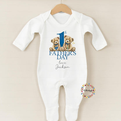 Personalised Happy Father's Day Baby Grow l Teddy Bear l To My Daddy l Baby's First Father's Day l Dadda l Dada l 1st Father's Day l Onesie