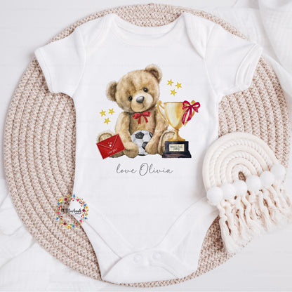 Personalised Happy Father's Day Baby Grow l Teddy Bear l Baby Vest l Baby's First Father's Day l Dadda l Dada l 1st Father's Day l Onesie