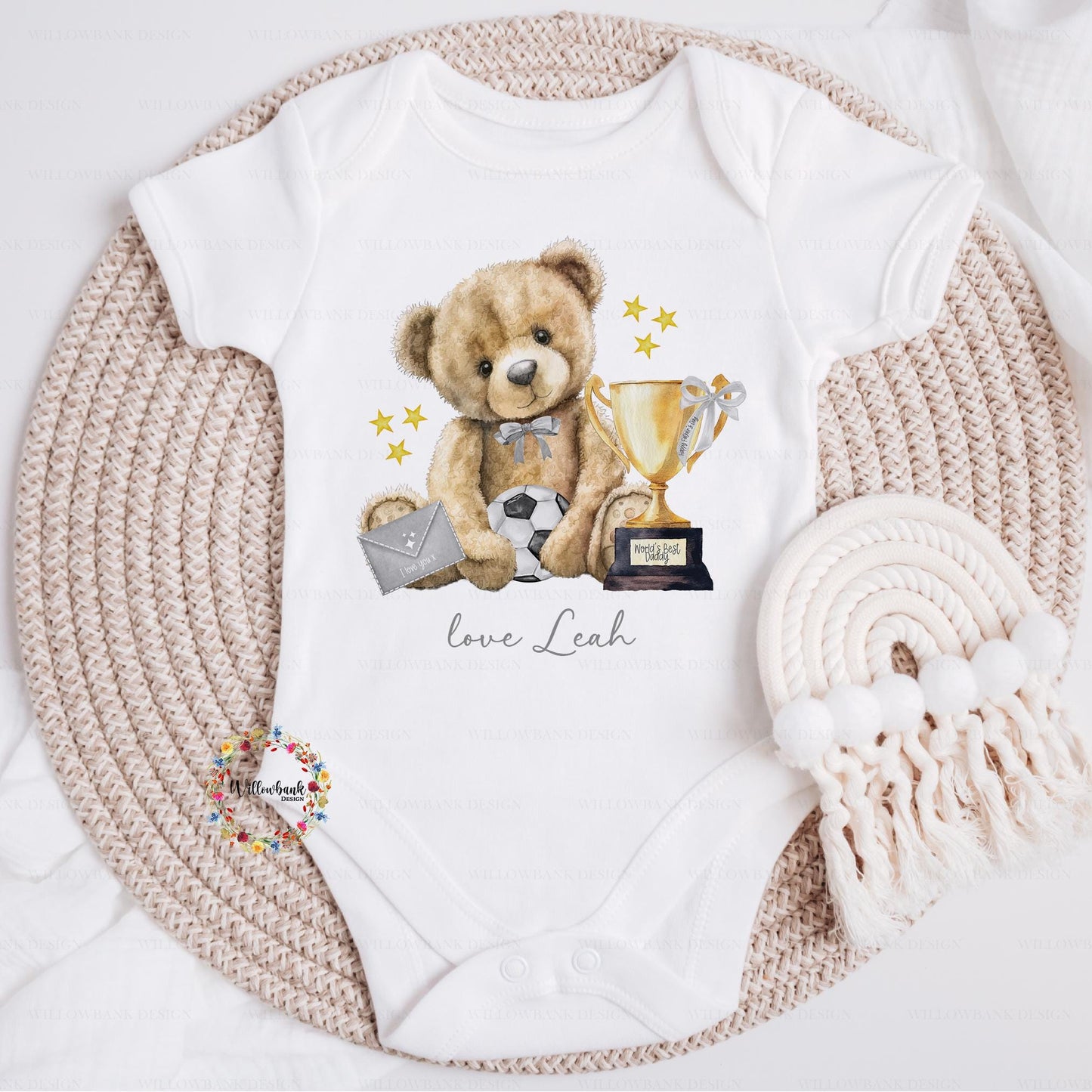 Personalised Happy Father's Day Baby Grow l Teddy Bear l To My Daddy l Baby's First Father's Day l Dadda l Dada l 1st Father's Day l Onesie